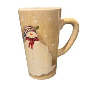 Sakura Snowmates Earthenware large Coffee/Hot Chocolate mug cup  Winter Cream